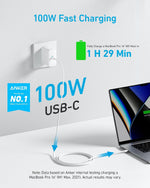 Anker Laptop Charger, Compact and Foldable 100W USB C Charger for MacBook Air, Samsung Galaxy, iPhone 17/16 Series, iPad Pro, and More(5FT USB C Cable Included)