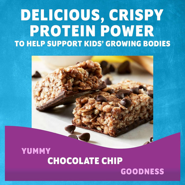 Zbar Protein Chocolate Chip Crispy Snack Bars Made with Organic Oats Non-GMO Gluten Free