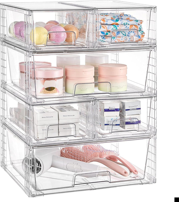 Vtopmart Stackable Storage Drawers for Bathroom and Home Organization