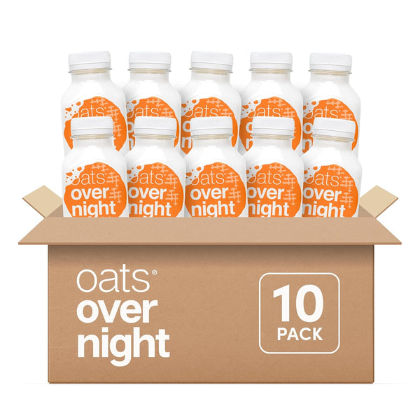 Oats Overnight Maple Brown Sugar Overnight Oats, High Protein Oatmeal Shake (15g Protein) – Just Add Water Breakfast, Gluten Free, Non-GMO, Meal Replacement Drink (2.1 oz, 10 Pack)