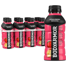 BODYARMOR Sports Drink, Strawberry Banana, Electrolyte Drink Hydration, 12 Fl Oz Bottles (8 Pack), Flavored Coconut Water with B Vitamins & Antioxidants