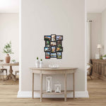 Melannco 18x23 Inch Black Collage Picture Frame - Multi-photo Frame with 12 Openings - Six 6x4 and Six 4x6 Slots - Wall Mounted Gallery Frame for Family Photos - Home Decor Multi-picture Frame