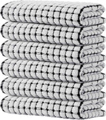 Kitinjoy Cotton 8 Pack Terry Kitchen Dish Cloths, 12 x 12 Inches Super Soft and Absorbent Dish Rags, Quick Drying Dish Towels for Washing Dishes, Mixed Color