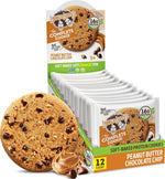 Lenny & Larry's Protein Cookies, Peanut Butter Chocolate Chip, 16g Plant Protein, 10g Fiber, Soft-Baked, Vegan, Non-GMO, 4oz, Pack of 12