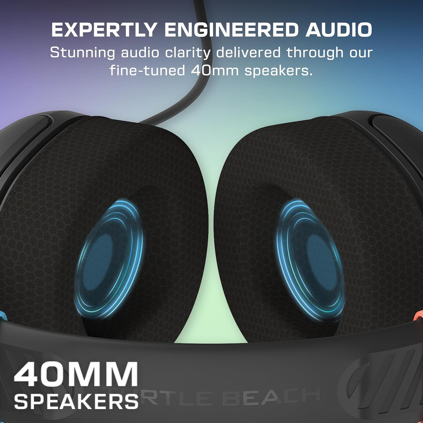 Turtle Beach Airlite Fit Wired Gaming Headset – Officially Licensed for Nintendo Switch 2, Nintendo Switch, Durable, Lightweight, Charcoal Blue/Red