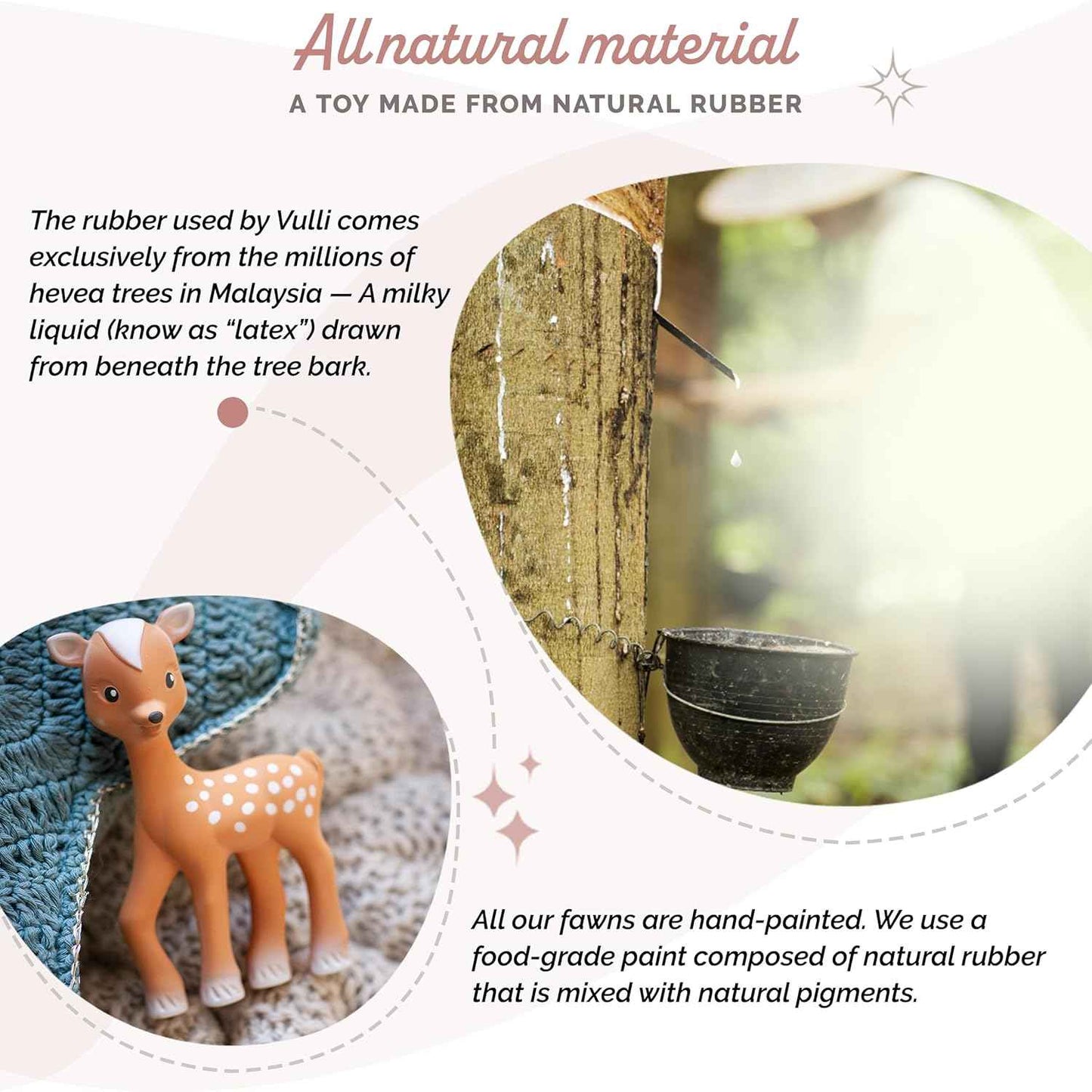 Sophie la girafe Fanfan The Fawn | Teether Friend to Sophie la girafe | Natural Rubber | Designed for Teething Babies | Awaken All 5 Senses | Easy to Clean