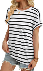 WIHOLL Womens Tops Short Sleeve Shirts Summer Outfits 2026 Spring Dressy Casual Clothes Clothing
