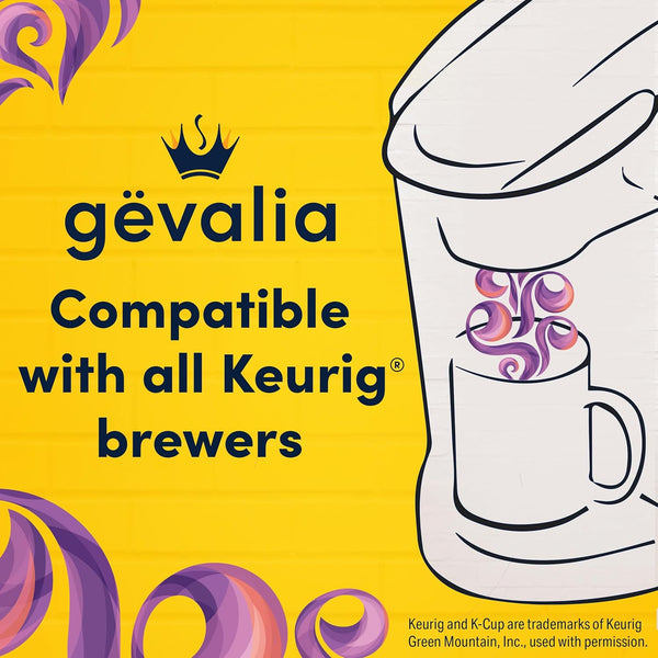 Gevalia Dark Royal Roast Dark Roast K-Cup Coffee Pods, 22-count box, Keurig compatible