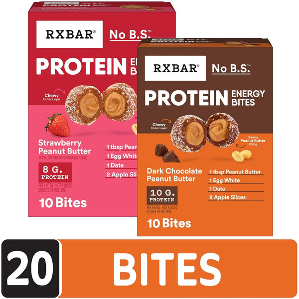 RXBAR Protein Energy Bites Variety Pack Gluten Free Snacks