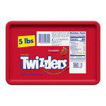 TWIZZLERS Twists Strawberry Flavored Licorice Style Chewy Candy 5 lb Bulk Tub