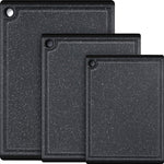 3-piece plastic cutting board set for kitchen use