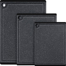 3-piece plastic cutting board set for kitchen use
