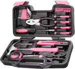 CARTMAN 39 Piece Tool Set General Household Hand Kit with Plastic Toolbox Storage Case Orange