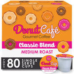 Donut Café Coffee Pods, Classic Blend, Medium Roast, Non-GMO, Gluten Free, 80 Count
