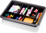 Adjustable drawer organizer tray for office and home use