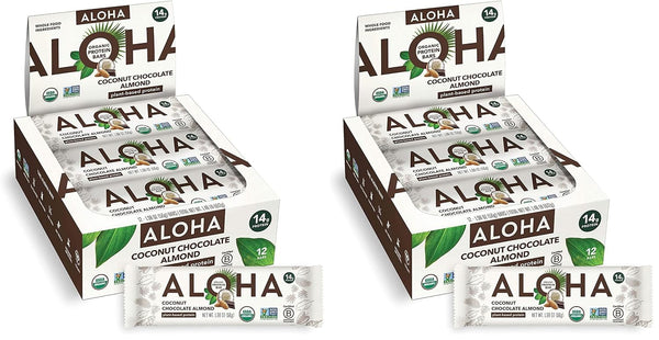 Organic Coconut Almond Plant Based Protein Bars Pack of 12