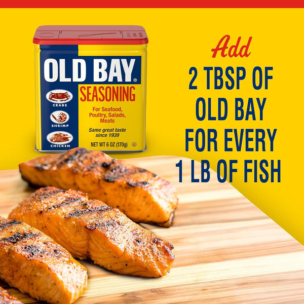 OLD BAY Classic Seafood Seasoning, Non GMO, Gluten Free, Unique Blend of 18 Herbs & Spices, 6 oz