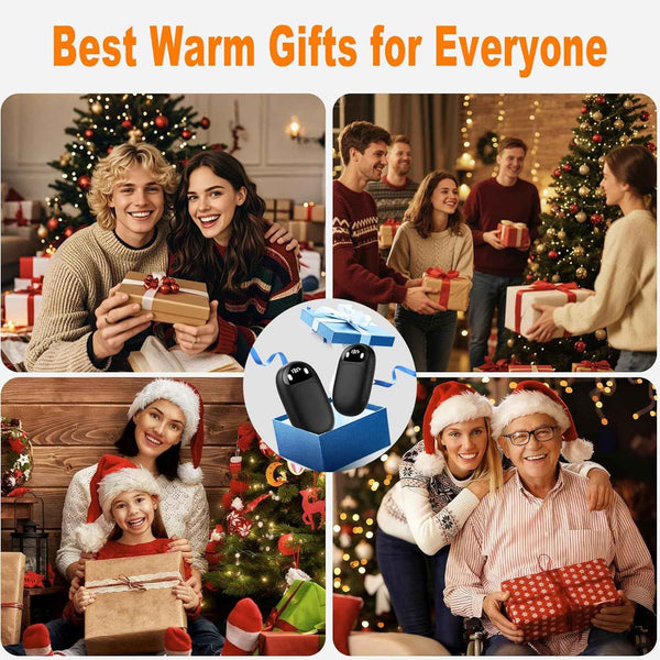 Hand Warmers Rechargeable 2 Pack, AI Smart Chips 20Hrs Long Safe Heat, Magnetic Electric Hand Warmers, Gifts for Christmas, Outdoor, Golf, Hunting, Camping Accessories