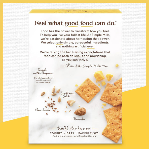 Simple Mills Almond Flour Crackers, Farmhouse Cheddar, 4.25 oz, 3 count