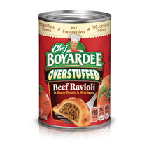 Chef Boyardee Overstuffed Beef Ravioli, 15 oz, 12 Pack, Ready-to-Eat Meals, Convenience Foods, Beef Ravioli