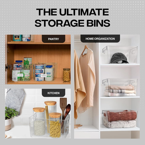 ClearSpace Clear Plastic Storage Bins for Home Organization