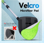 xin dell extendable windshield cleaner for car with pivot head and reusable microfiber pads