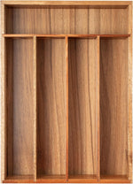 Bamboo Silverware Organizer for Kitchen Drawer with 5 Slots