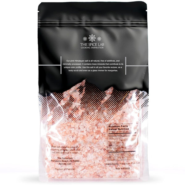 the spice lab 2.2lb pink himalayan salt coarse grain 1 kilo natural certified kosher non-gmo gluten-free refill