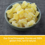 Dried Pineapple Chunks, 1 Pound, All Natural, Non-GMO, Lightly Sweetened