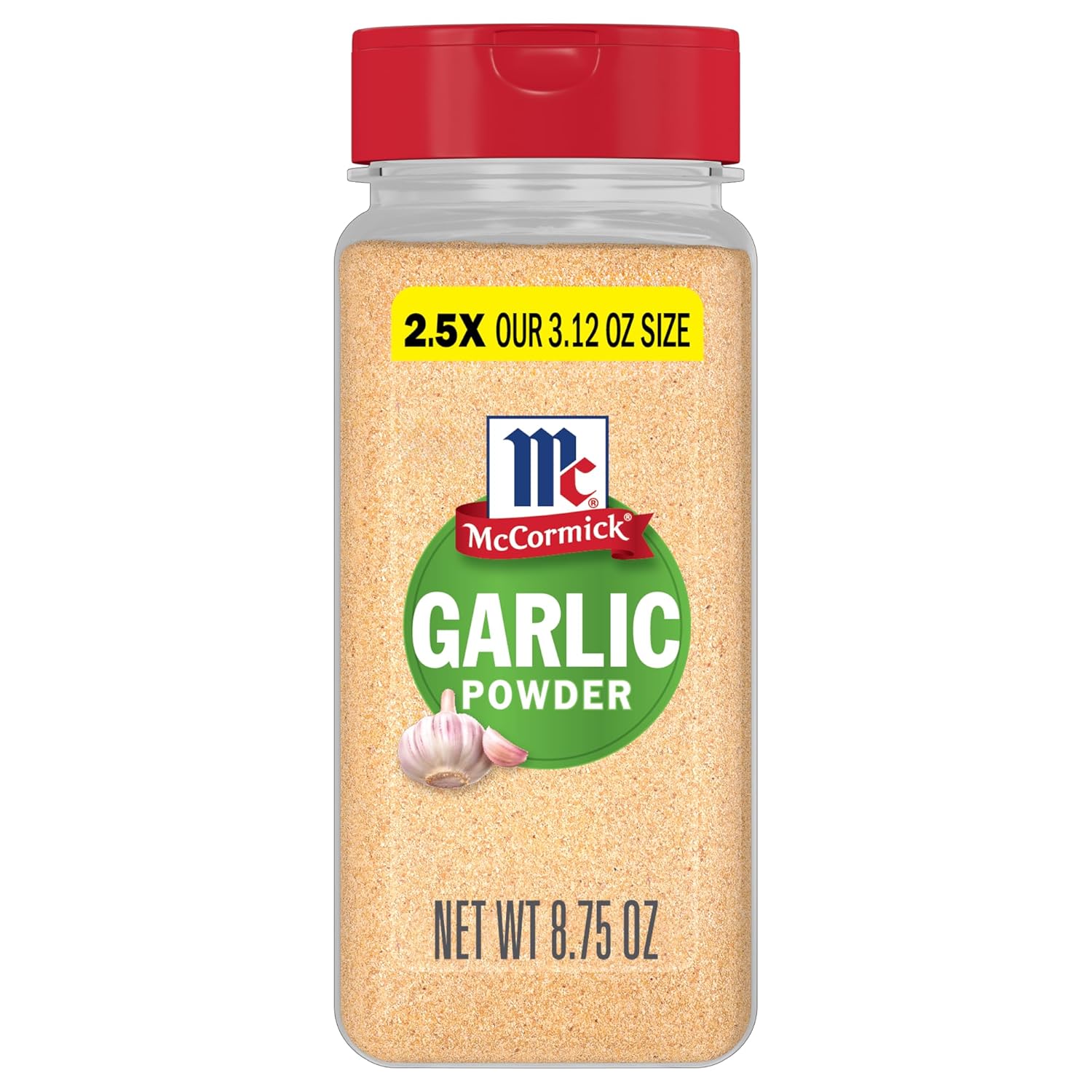 McCormick 8.75 oz Garlic Powder, Non GMO, 2.5X Larger Size, Savory Dis ...
