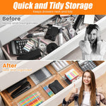 Clear Drawer Organizer Set for Kitchen and Office Storage