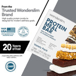 WonderSlim Meal Replacement Protein Bar Variety Pack 15g Protein 20 Vitamins and Minerals