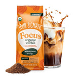 Four Sigmatic Organic Focus Mushroom Ground Coffee Dark Roast with Lion's Mane & Chaga Mushroom for Mental Clarity & Energy Support 12oz Bag