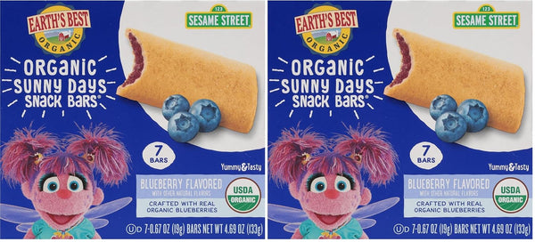 Earth's Best Organic Toddler Snack Bars, 7 Ct, 2 Years and Up, 6 Pack