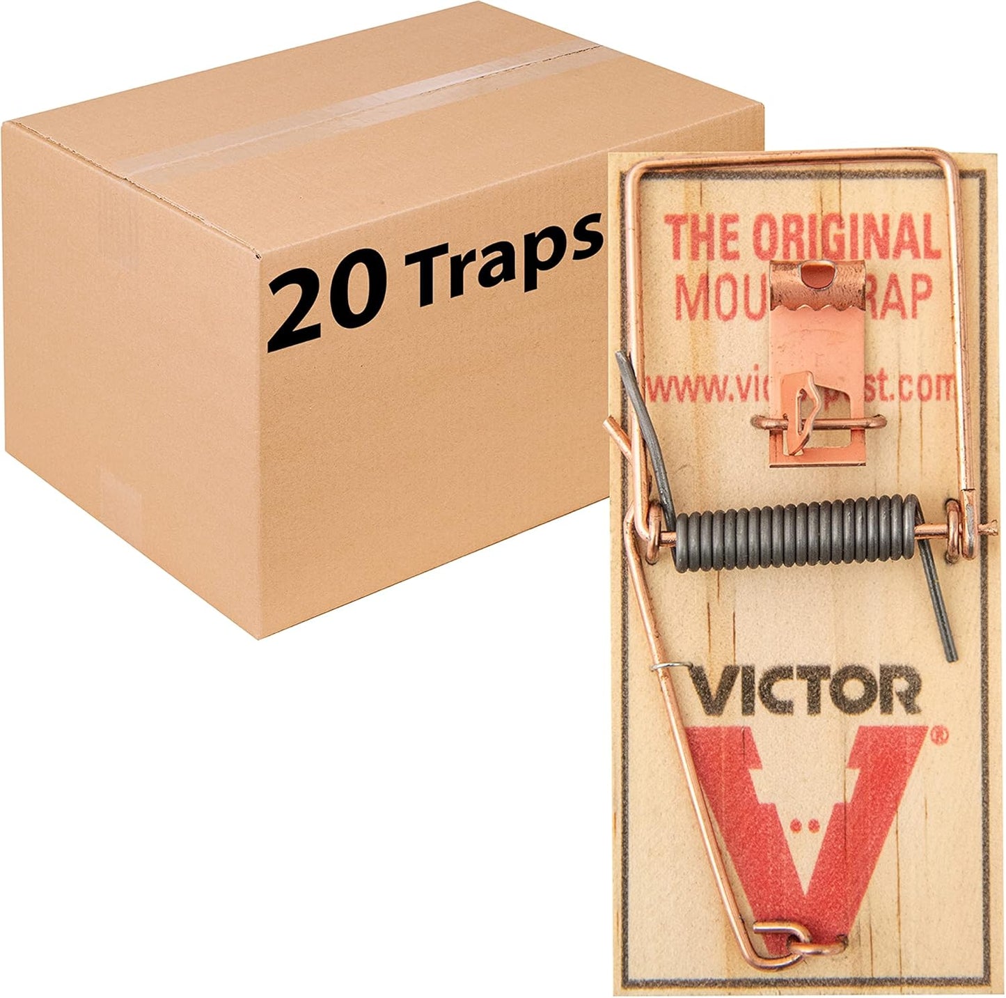 Victor Mouse Traps M150-12, Metal Pedal, Sustainably Sourced FSC Wood, Wooden Mouse Traps, 12 Metal Pedal Traps