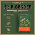 Stumptown Coffee Roasters medium roast whole bean coffee, 100% Arabica, 12 oz, Hair Bender flavor notes citrus dark chocolate