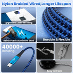 Multi Charging Cable for iPhone Watch Charger with Dual Type-C Ports