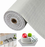 Beautysaid Shelf and Drawer Liner for Kitchen Cabinet, Non Adhesive Non Slip Shelf Paper Waterproof Washable Thickened for Dresser Pantry Shelve Bathroom Protector Liner(White,12 in x 10 FT)