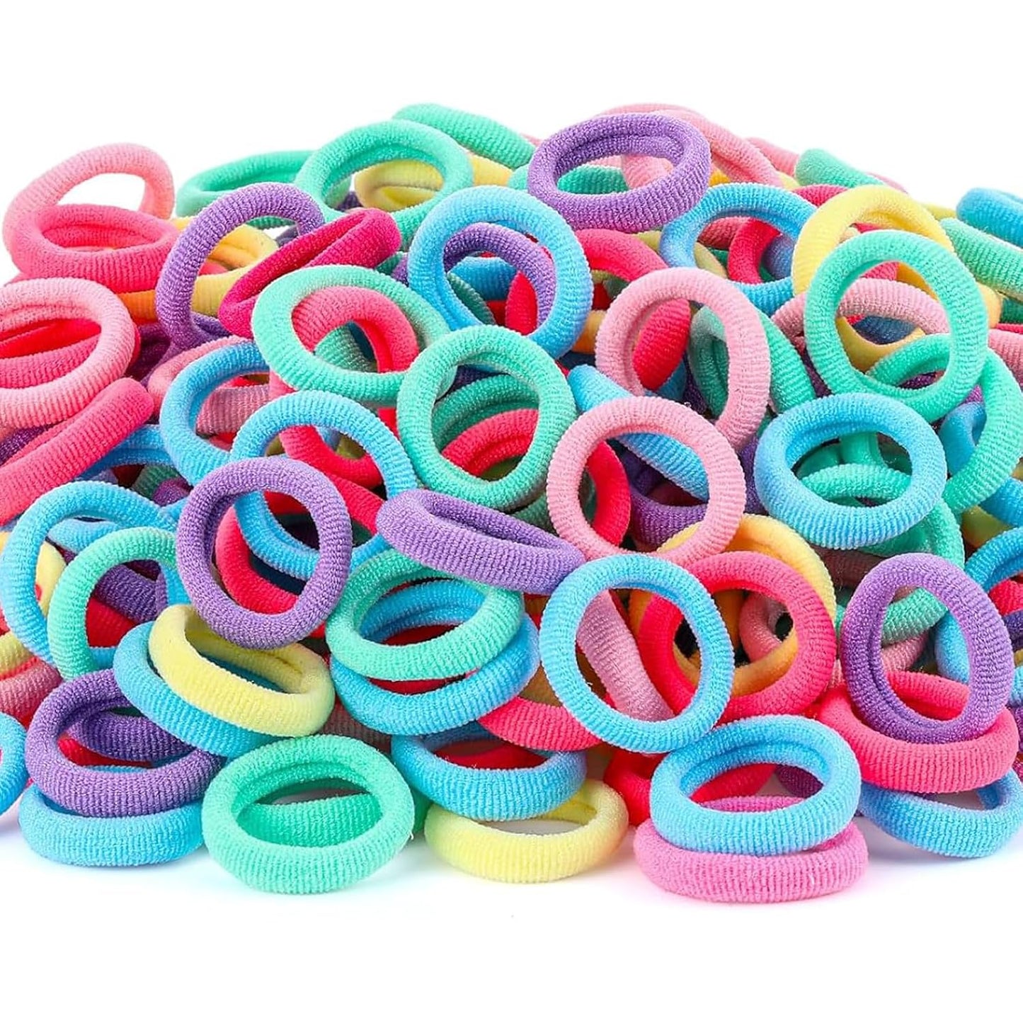 200PCS Small Hair Ties,No Crease Baby Hair Ties,Elastic Hair Ponytail Holder Hair Accessories for Baby Girls Infants Toddlers Kids
