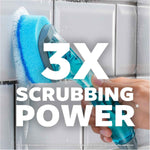scotch-brite non-scratch dishwand for cleaning kitchen, bathroom, and household surfaces, safe for non-stick cookware