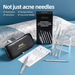 jpnk blackhead remover tool comedones extractor acne removal kit for blemish whitehead popping 6 pc zit removing for nose face tools with leather bag