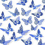 SAOROPEB 3D Butterfly Wall Decor - 48 Pcs, 4 Styles, 3 Sizes, Gold Butterfly Decorations for Birthday & Party Celebrations, Removable Stickers