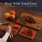Carbonized Bamboo 3-Piece Cutting Board Set for Kitchen
