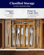 Kitsure Silverware Organizer for Kitchen Utensils and Cutlery Storage