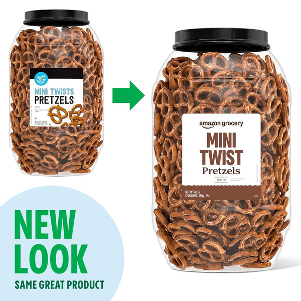 Amazon Grocery, Mini Twist Pretzels, 40 Oz