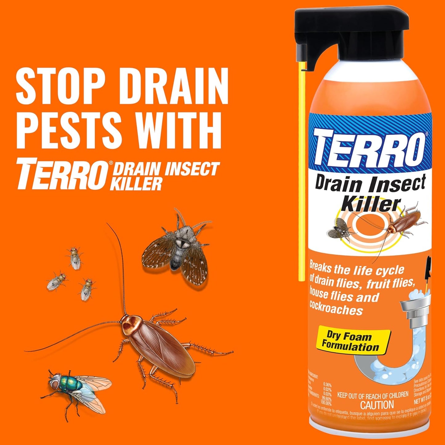 Terro Fruit Fly Traps for Indoors (6 Pack) + 270 Days of Lure Supply