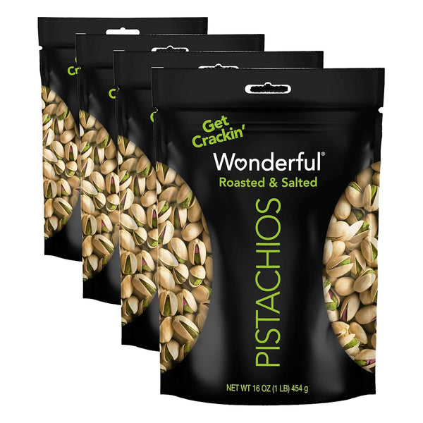Wonderful Roasted & Salted Pistachios, 48 Ounce Resealable Bag, Gluten Free, Protein Snacks