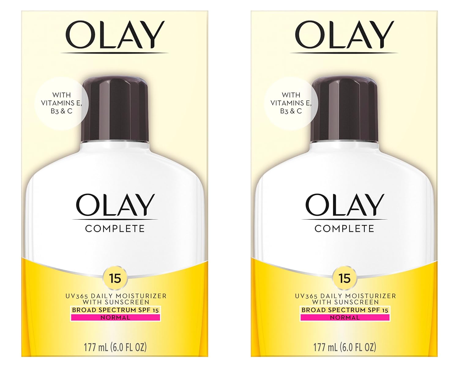 olay face moisturizer with spf 15 daily lotion for normal skin 2 pack ...