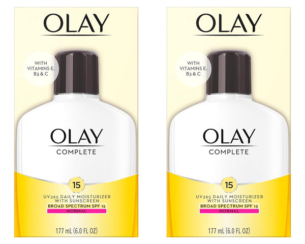 olay face moisturizer with spf 15 daily lotion for normal skin 2 pack 6 oz