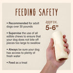 Cadet Stuffed Shin Bone, Long-Lasting Dog Chew Bones for Aggressive Chewers, High Protein Filled Bone Dental Chew for Dogs, Peanut Butter Flavor Filling, 5-6" for Large Dogs